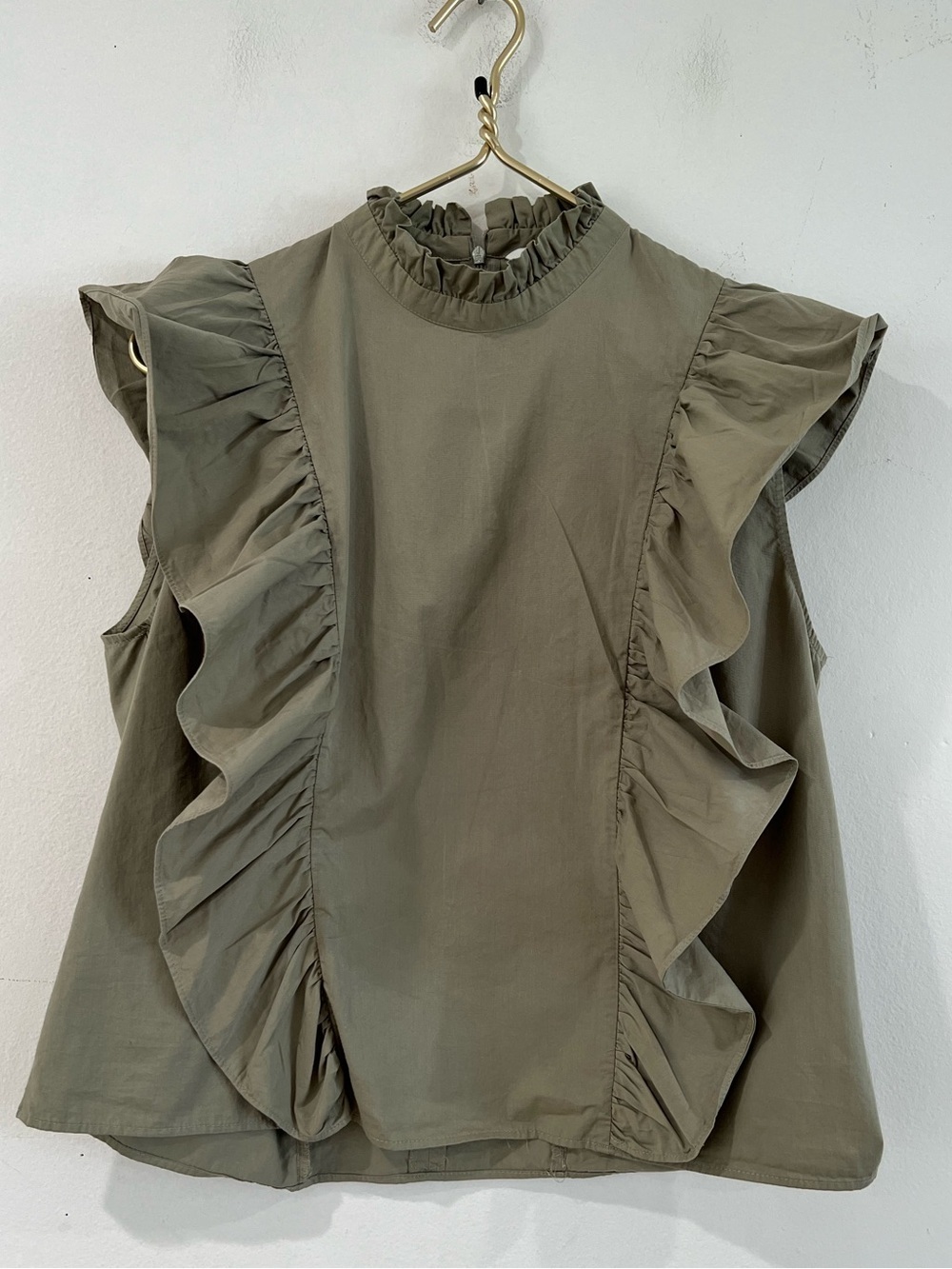 ZARA Olive Green Cotton Garment - 100% Cotton L